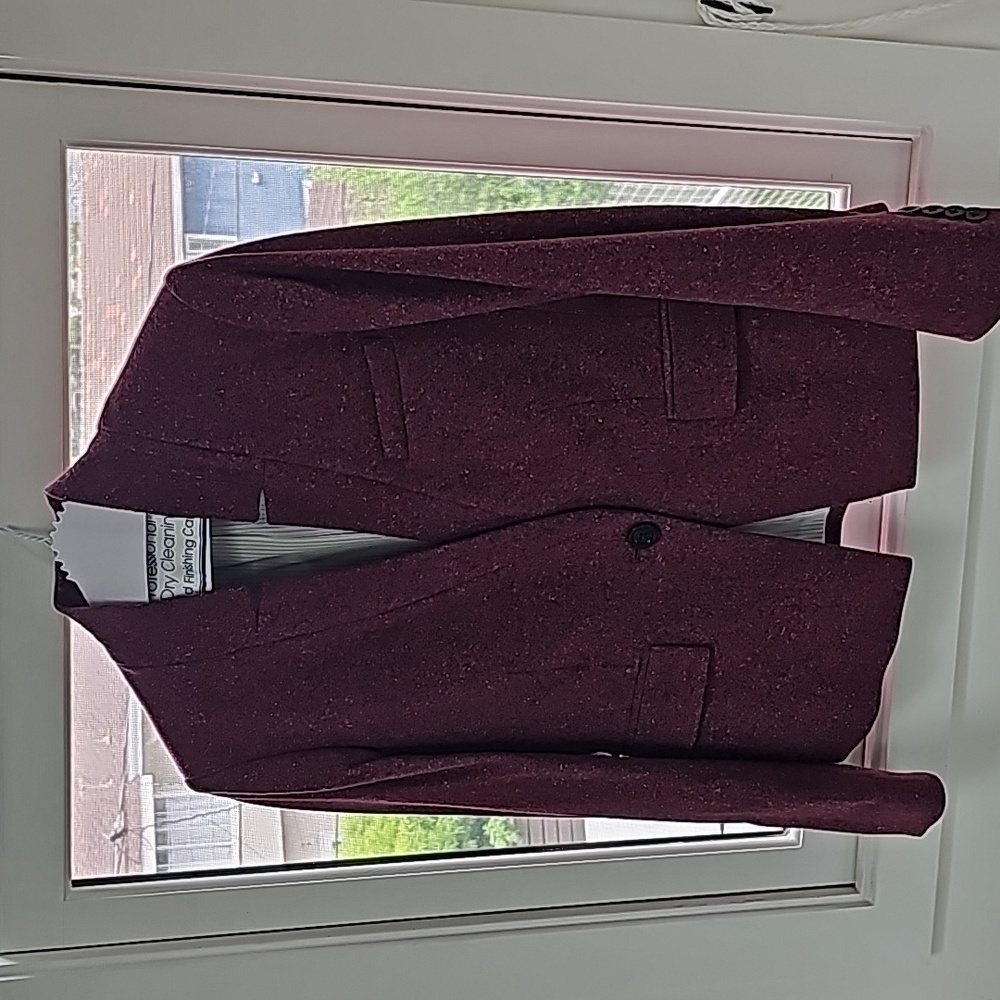 Veronica Beard Blazer Farley Dickey Jacket Berry sz 8